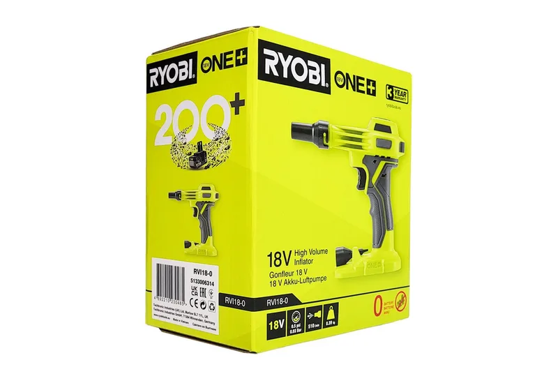 Akku-Handkompressor Ryobi RVI18-0 – 18V ONE+ Akku-Kompressor/Inflator (ohne Akku), 1-tlg. by Ryobi – product image 2 of 2