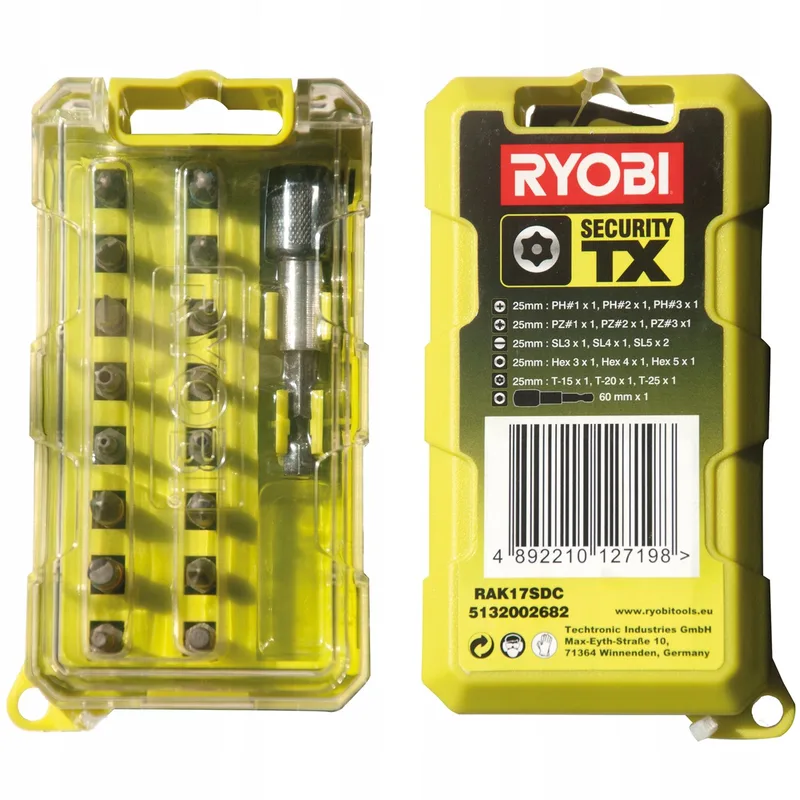 Bitset 17 Delen met Magnetische Houder by Ryobi – product image