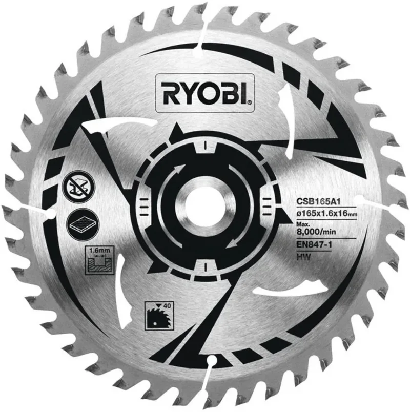 CSB165A1 Serie - Cirkelzaagblad - 165mm - TCT Zagen van Ryobi – productafbeelding