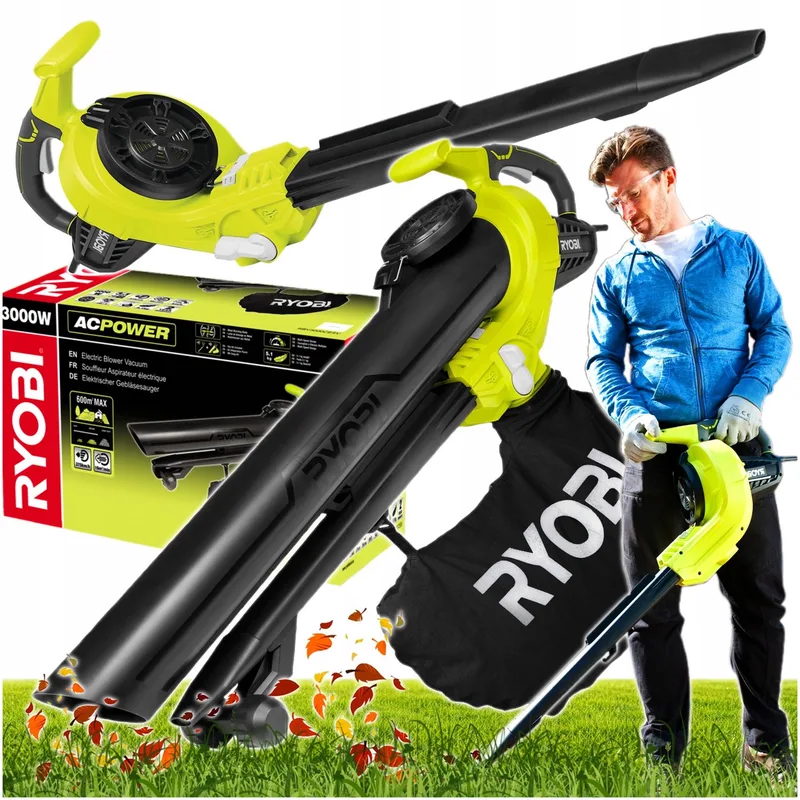 Elektrische Bladblazer & Zuiger 3000W 375km/u 45L RBV3000CESV von Ryobi – Produktbild