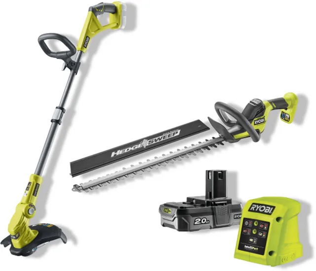 Heggenschaar en 30cm Grastrimmer Combokit (incl. 1x 2.0Ah en lader)
