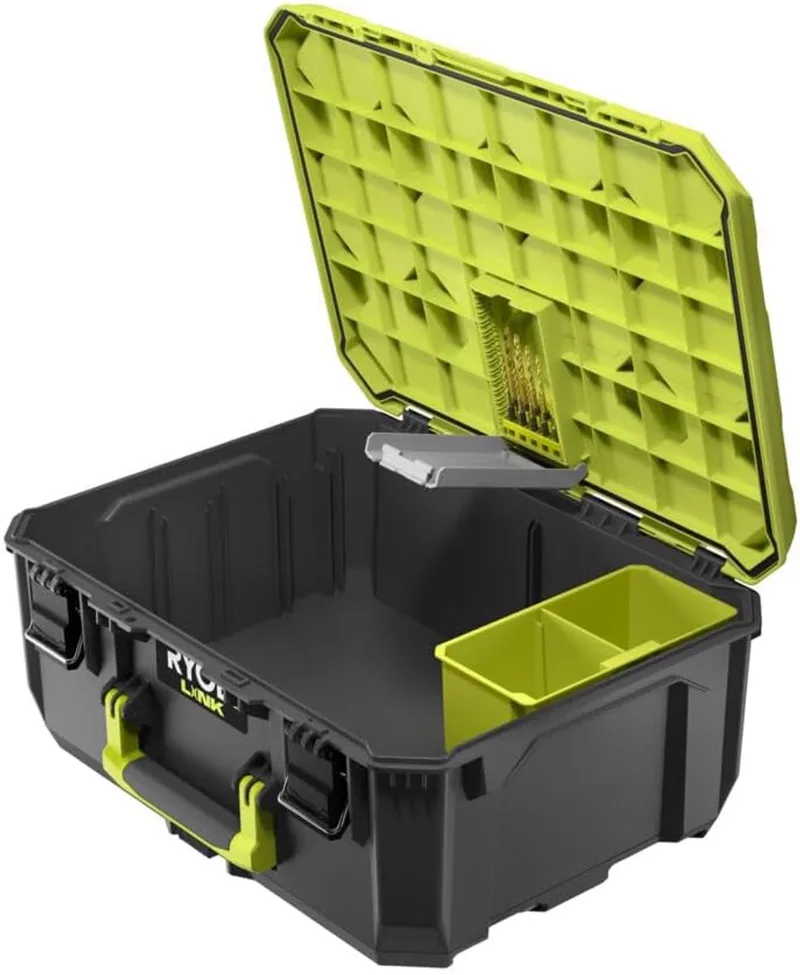 LINK Opbergbox RSL102 Gereedschapskist M (draagvermogen tot 36 kg, waterdicht volgens IP65) de Ryobi, Vert – image du produit