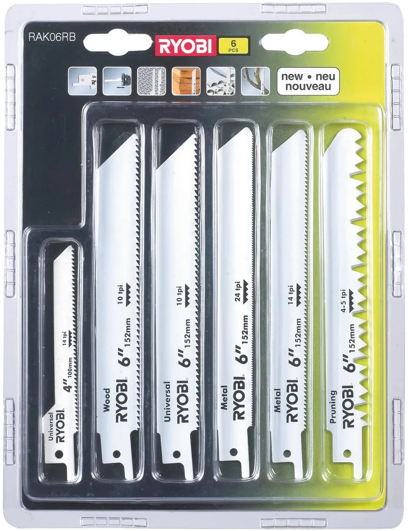 RAK06RB | 6-delig Reciprozaagbladen - 5132002547 by Ryobi – product image
