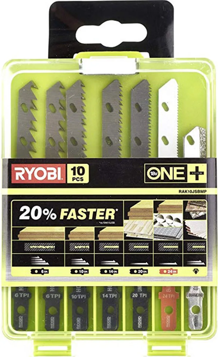RAK10JSBWM | 10-delig Decoupeerzaagblad Set compatibel met RJS720, RJS750, RJS850, RJS980 en RJS1050 - 5132002811 by Ryobi – product image