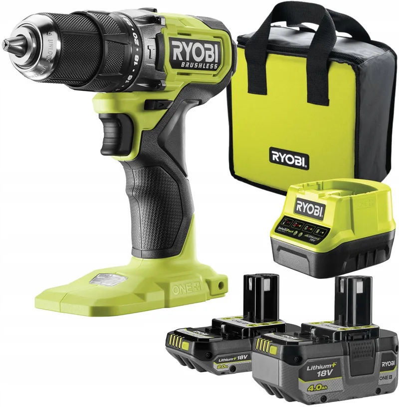 RPD18BL1-2C42S Serie - 18V Klopboormachine - Udarowa - Inclusief Batterijen en Lader - LED Verlichting de Ryobi – image du produit