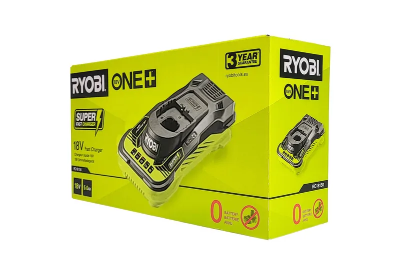 Ryobi RC18150 18 V ONE+™ Schnellladegerät 5,0 A für Li-Ion-Akkus Akku-Ladestation (1-tlg) van Ryobi – productafbeelding