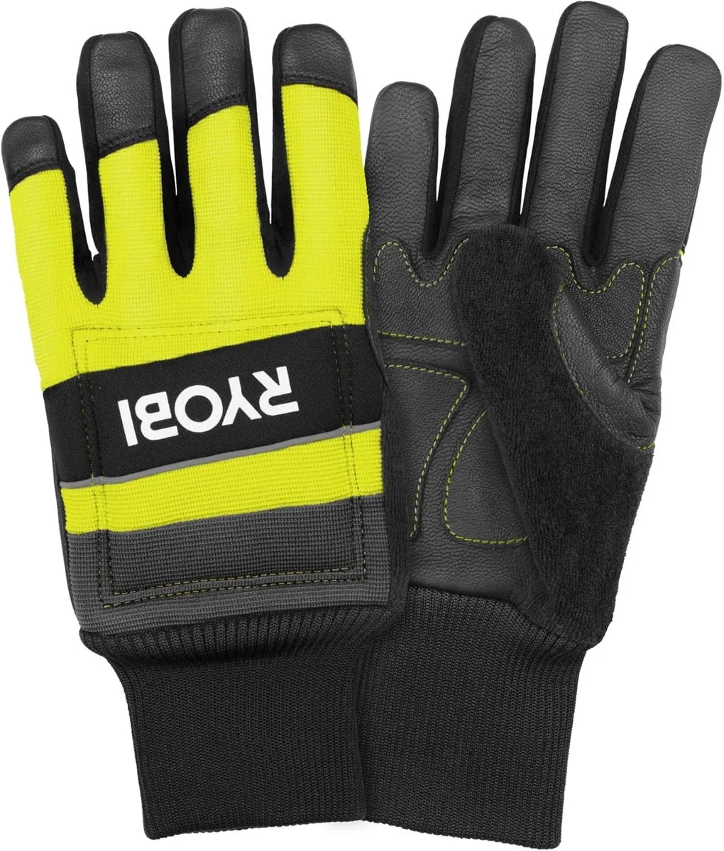 Snijbestendige handschoenen 24 m/s (categorie 2) voor kettingzagen - RAC258L de Ryobi, Jaune, L – image du produit