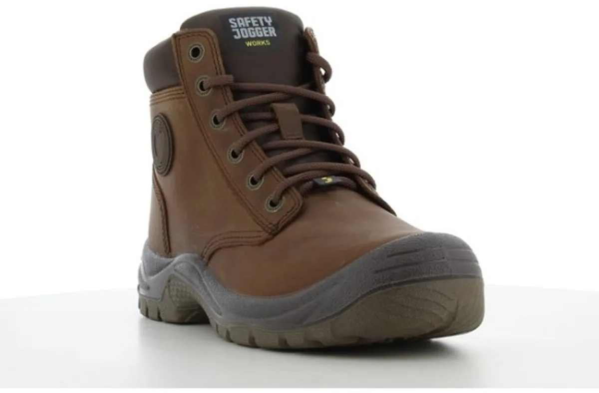 Dakar LEATHER SlipvastSRC-AS-Waterproof Bruin van Safety Jogger, Bruin, 43 – productafbeelding