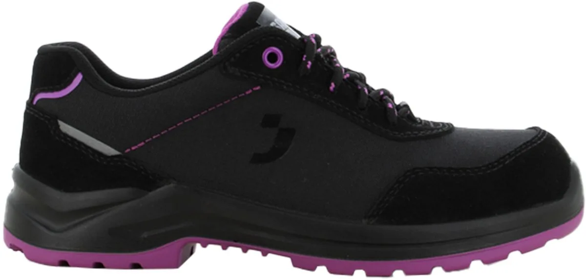 Dames werkschoenen Safety Jogger Organic S1P Laag von Safety Jogger, Schwarz, Lila – Produktbild
