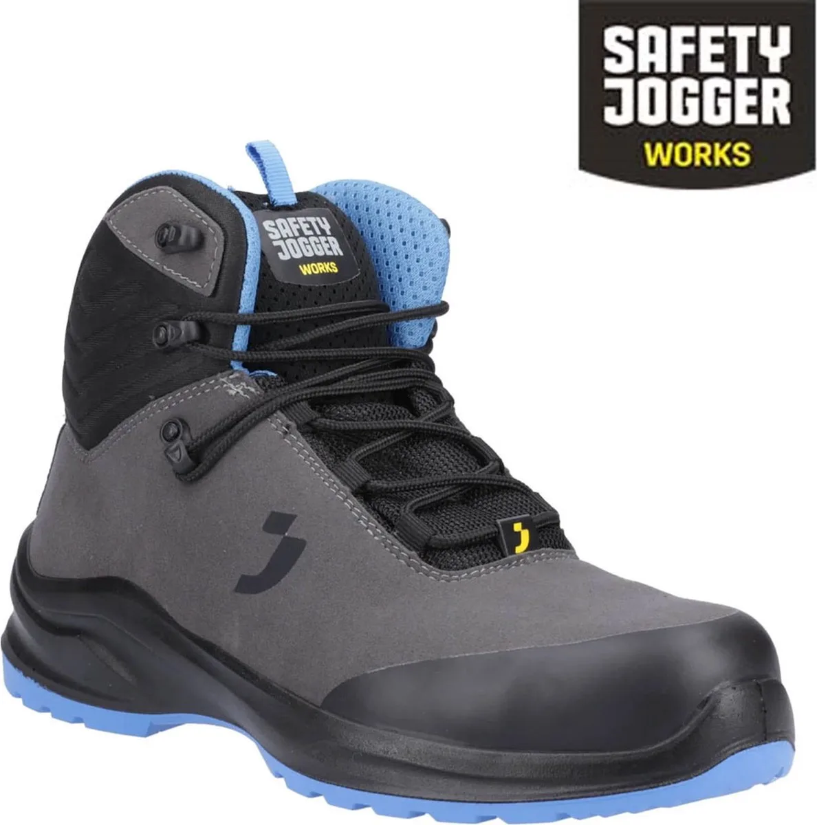 Modulo S3S Mid Grey Blue Werkschoenen från Safety Jogger, Grå, Blå – produktbild