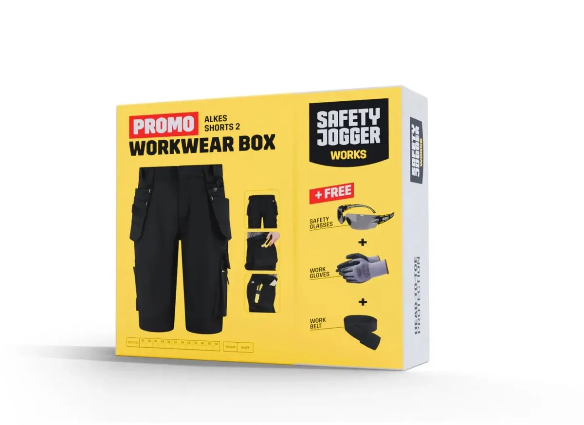 Short met handschoenen en riem Safety Jogger Works Alkes de Safety Jogger, Noir – image du produit