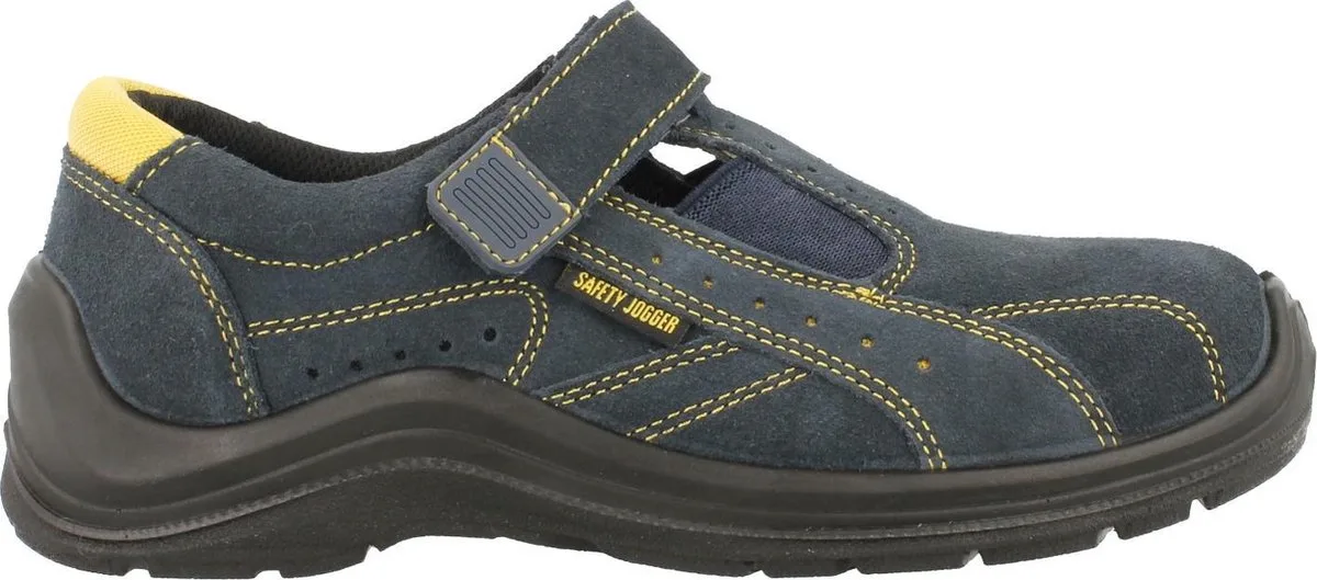 Sonora Open Veiligheidsschoen S1P Suède Donkerblauw SlipvastSRC de Safety Jogger, Bleu, Jaune, 40 – image du produit