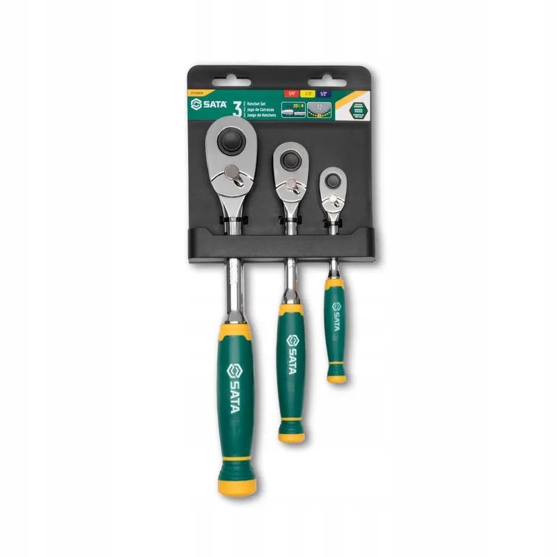 Professionele Ratel Set 1/4" 3/8" 1/2" 72 Tanden by Sata – product image