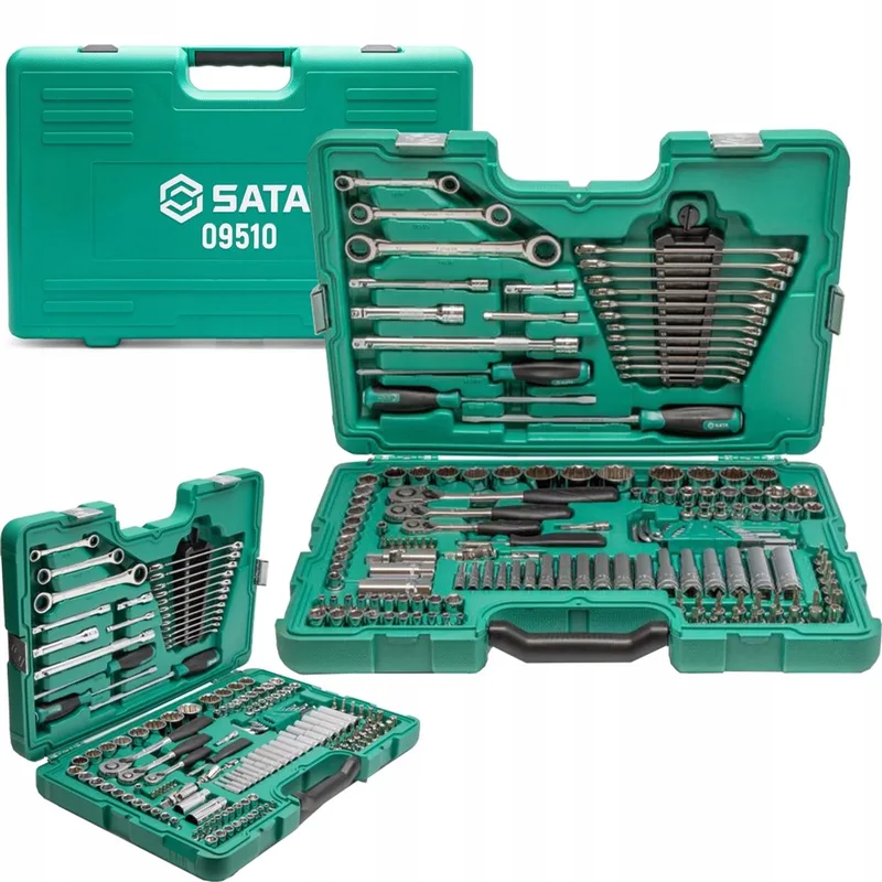 SATA 09510 150-delige doppenset 1/4" 3/8" 1/2" Metrisch & Inch fra Sata – produktbillede