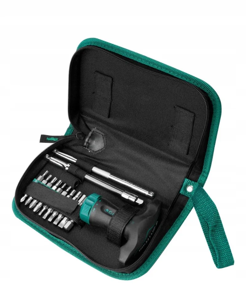 T-sleutel met ratel en bits - 22-delige set von Sata, Schwarz – Produktbild
