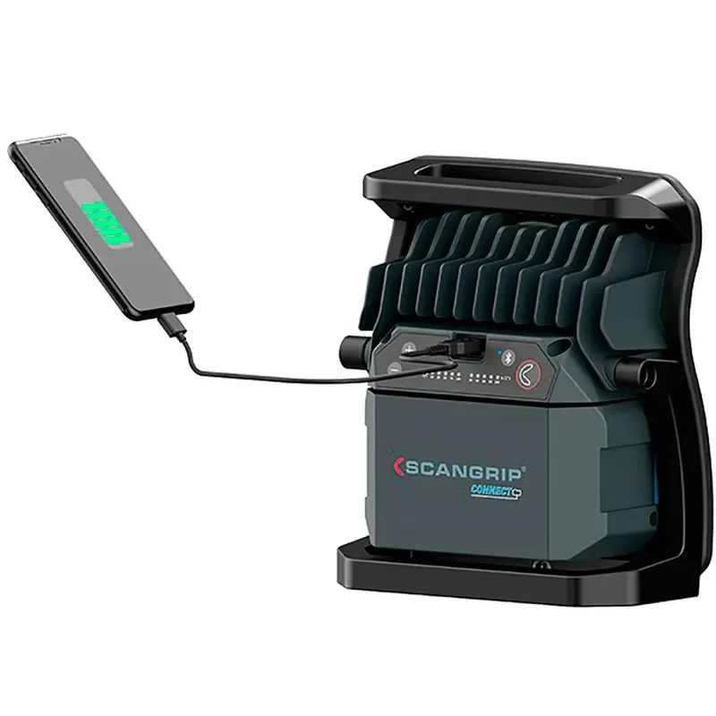 NOVA 4 CONNECT Bouwlamp 4000 lumen Basic Body - 03.6101C van Scangrip, Grijs – productafbeelding 3 van 6
