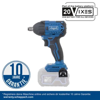 1/2 Zoll Akku Schlagschrauber BC-IW350-X Scheppach - 20V | Rechts-/Linkslauf 180 - 350 / 370Nm | 3600 bpm Schlagzahl | inkl. 2Ah Akku + 2,4A Ladegerät von Scheppach – Produktbild 2 von 5