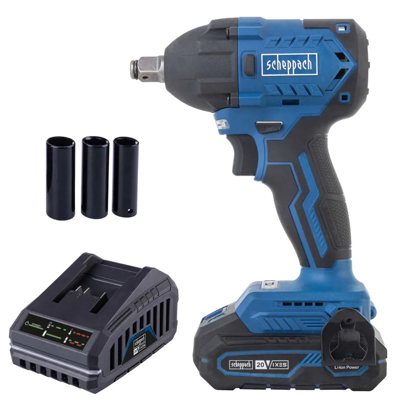1/2 Zoll Akku Schlagschrauber BC-IW350-X Scheppach - 20V | Rechts-/Linkslauf 180 - 350 / 370Nm | 3600 bpm Schlagzahl | inkl. 2Ah Akku + 2,4A Ladegerät von Scheppach – Produktbild 1 von 5