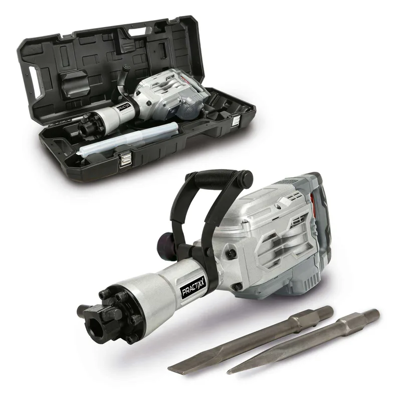 Abbruchhammer PX-AB-55 Practixx - 1700W | 55J Schlagkraft | 1900BPM | SDS-HEX Aufnahme | inkl. Spitz- und Flachmeißel & Transportbox by Scheppach – product image 1 of 5
