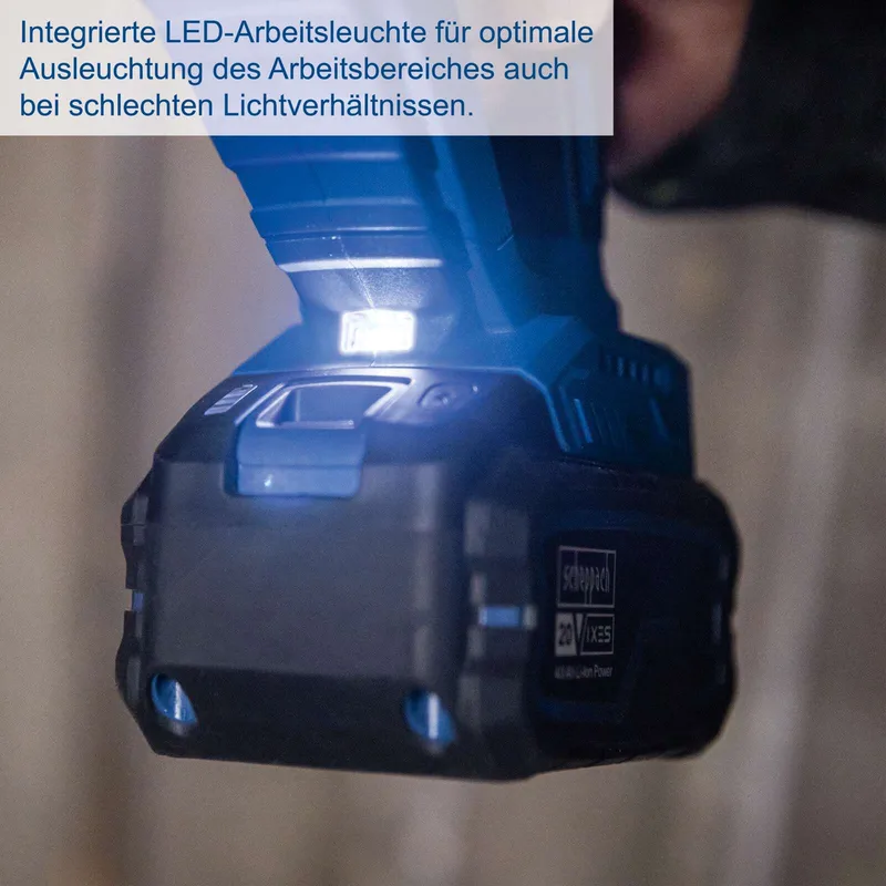 Accu Boorhamer 20V BC-DH290-X - Set L - Slagenergie 2,8 J - Slagfrequentie 1000 – 4500 bpm - Inclusief 20V 4.0 Ah accu en 2.4 A oplader van Scheppach – productafbeelding 2 van 2