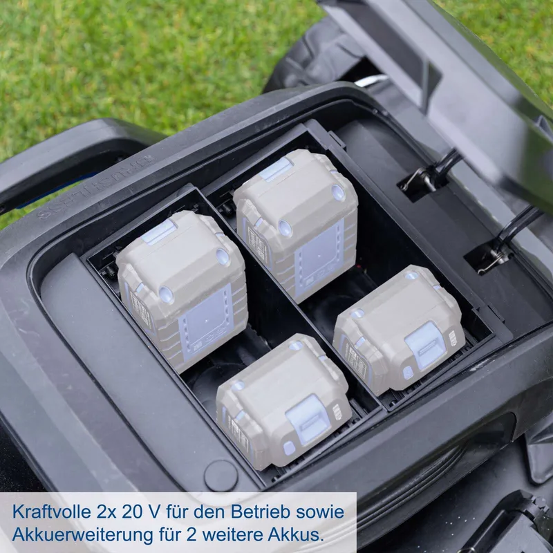 Accu Grasmaaier 2x20V BC-MP470-X von Scheppach – Produktbild 2 von 2