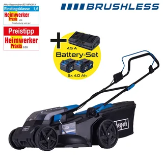 Accu Grasmaaier BC-MP430-X - Mulchfunctie - 43cm maaibreedte - 6 instelbare maaihoogtes: 27-75mm - 700m² - Met 2x 20V 4,0Ah accu's & duolader de Scheppach – image du produit 4 sur 5