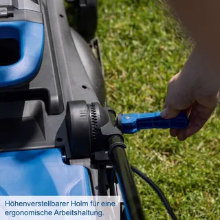 Accu Grasmaaier Set BC-MP380-X - 38cm maaibreedte - in 6 stappen instelbaar: 25-75mm - met 45L opvangbak -Inclusief 2 x 20V Accu's en Acculader von Scheppach – Produktbild 5 von 5