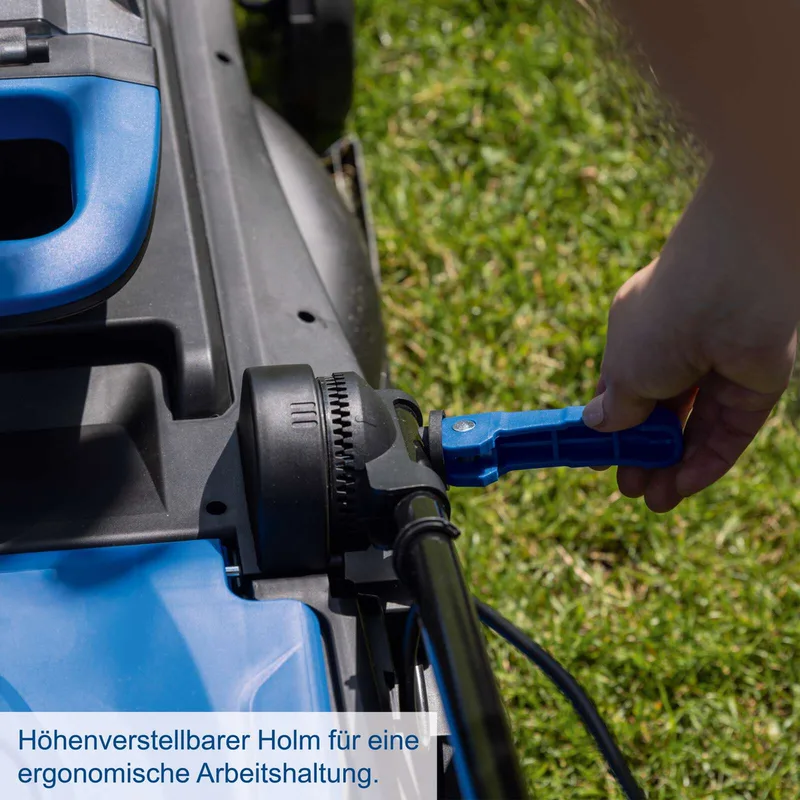 Accu Grasmaaier Set BC-MP380-X - 38cm maaibreedte - in 6 stappen instelbaar: 25-75mm - met 45L opvangbak -Inclusief 2 x 20V Accu's en Acculader von Scheppach – Produktbild 5 von 5