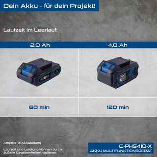 Accu Heggenschaar 20V C-PHS410-X - 1200rpm - snijlengte 410mm - snijdikte tot 16mm - Met schouderriem - (telescopisch) von Scheppach – Produktbild 3 von 5