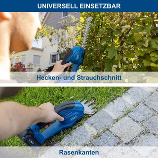 Accu Heggenschaar & Grasschaar C-HTGS200-X - 20V IXES - Heggenschaar met 200mm snoeilengte - Grasschaar met 90mm snoeibreedte - voor struiken, heggen en gras - Incl. 2,0Ah accu & 2,4A lader by Scheppach – product image 4 of 5