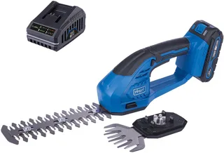 Accu Heggenschaar & Grasschaar C-HTGS200-X - 20V IXES - Heggenschaar met 200mm snoeilengte - Grasschaar met 90mm snoeibreedte - voor struiken, heggen en gras - Incl. 2,0Ah accu & 2,4A lader by Scheppach – product image 1 of 5