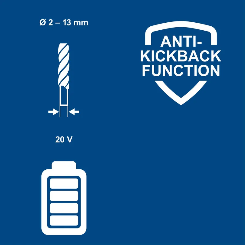 Accu klopboormachine 20V BC-CD150-X - 150 Nm - Slagfrequentie 6400–30400 bpm - Toerental 0–400 / 0–1900 min-1 de Scheppach – image du produit 5 sur 5