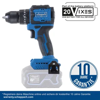 Accu klopboormachine 20V BC-CD50SC-X - 50 Nm - Toerental 0–450 / 0–1700 min-1 - tot 28900 bpm från Scheppach – produktbild 3 av 5