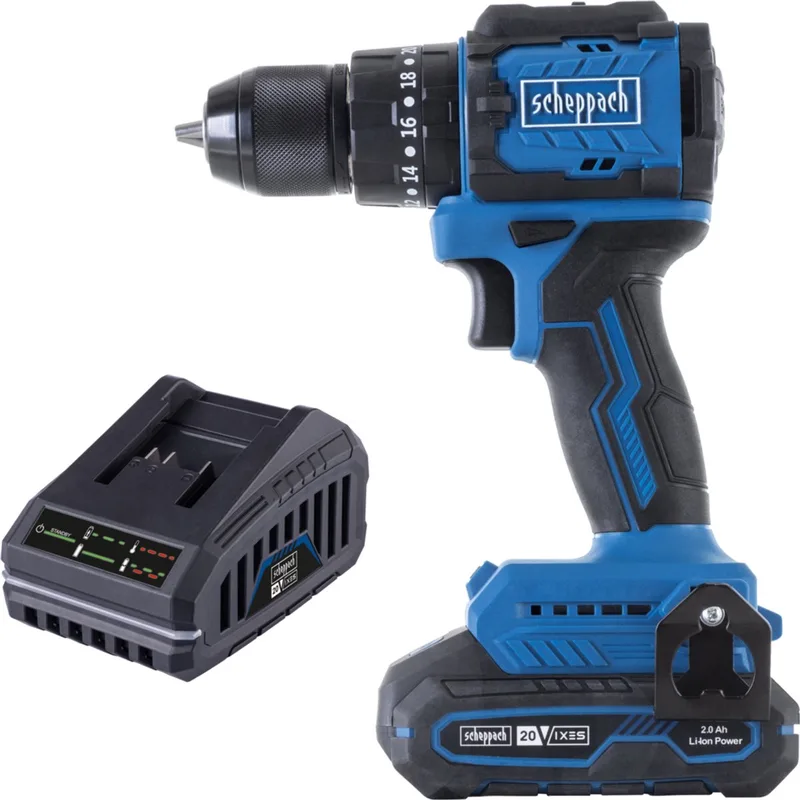 Accu klopboormachine 20V BC-CD50SC-X - Set S - 50 Nm - tot 28900 bpm - Inclusief 2Ah accu en 2,4A lader de Scheppach – image du produit