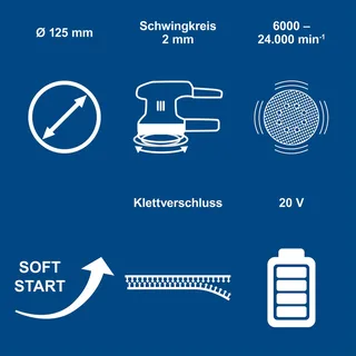 Accu Schuurmachine 20V C-OBS125-X van Scheppach – productafbeelding 4 van 5