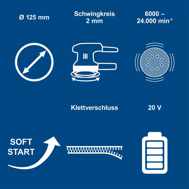 Accu Schuurmachine 20V C-OBS125-X van Scheppach – productafbeelding 4 van 5