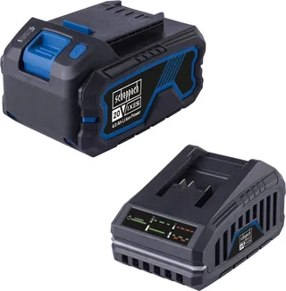 Accu Starterset 20V IXES | 4.0Ah Accu + 2,4A Acculader SBSK4.0 - voor accugereedschap uit de IXES 20V serie von Scheppach – Produktbild 1 von 2