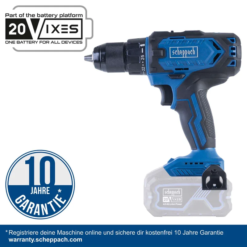 Accuboormachine 20V C-DD45-X de Scheppach – image du produit 2 sur 2