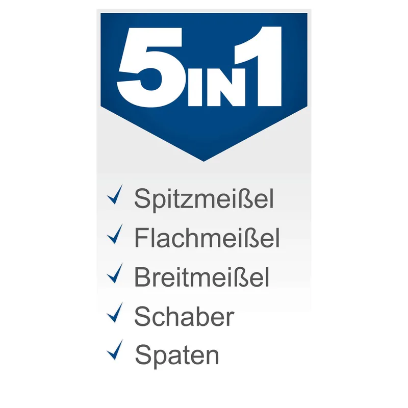 Aero Spade 5-in-1 Persluchtspade - incl. 5 opzetstukken voor slopen, schrapen, frezen von Scheppach – Produktbild 5 von 5