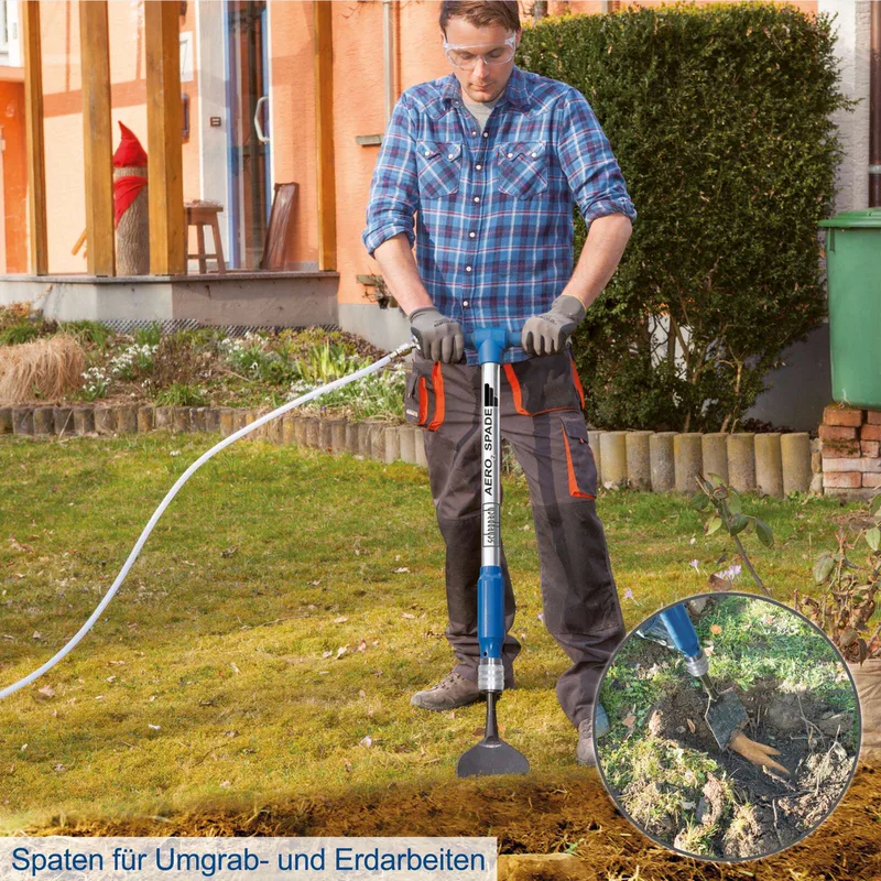 Aero Spade 5-in-1 Persluchtspade - incl. 5 opzetstukken voor slopen, schrapen, frezen von Scheppach – Produktbild 3 von 5
