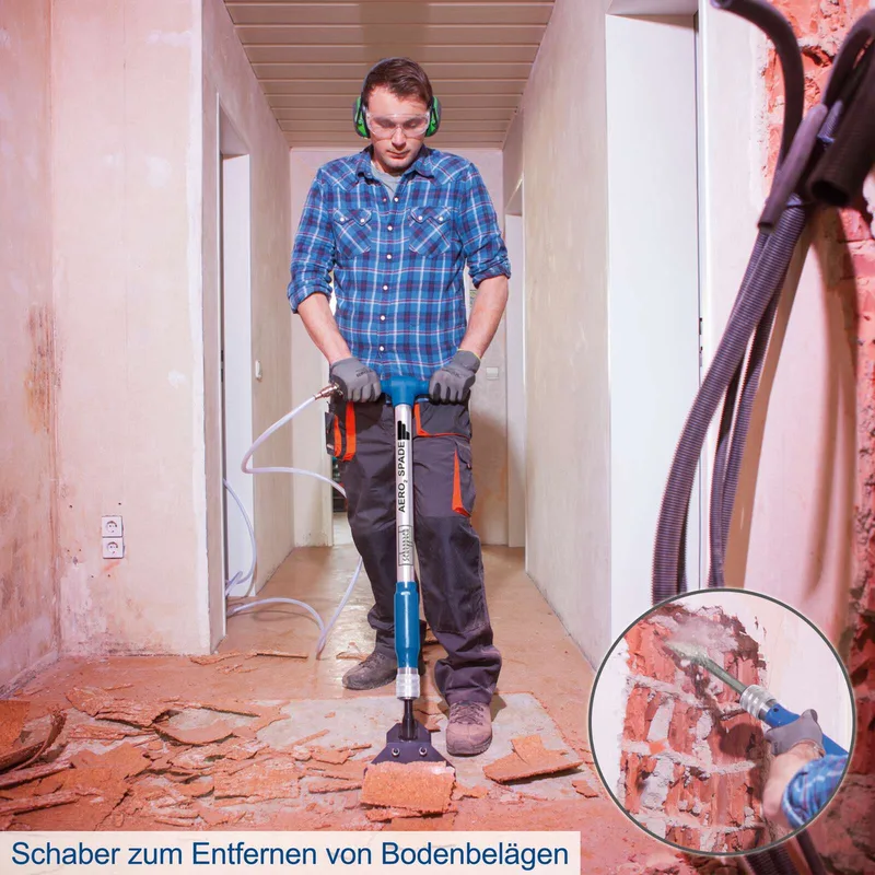 Aero Spade 5-in-1 Persluchtspade - incl. 5 opzetstukken voor slopen, schrapen, frezen von Scheppach – Produktbild 2 von 5
