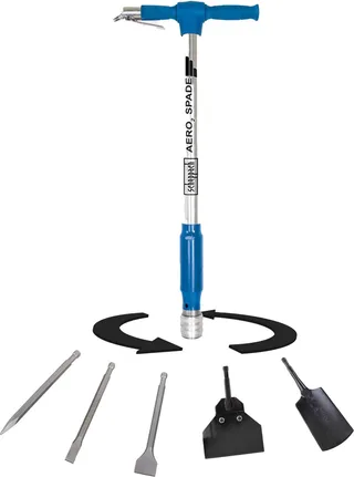 Aero Spade 5-in-1 Persluchtspade - incl. 5 opzetstukken voor slopen, schrapen, frezen von Scheppach – Produktbild 1 von 5