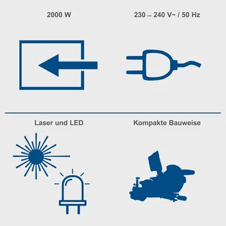 Afkortzaag / Kapzaag HM140L von Scheppach – Produktbild 4 von 5