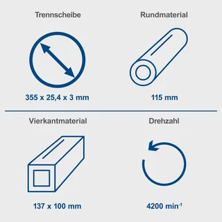 Afkortzaag MT150 355 mm van Scheppach – productafbeelding 3 van 5