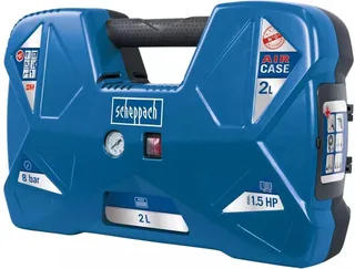 Air Case compressor 2L 5906118901 van Scheppach, Blauw – productafbeelding 1 van 5
