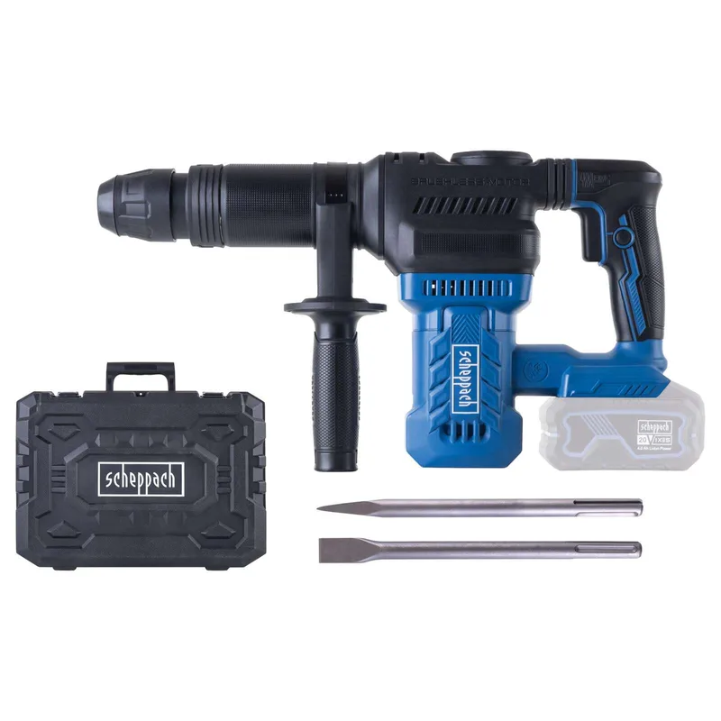 Akku Abbruchhammer BC-AB1500-X Scheppach - 20V | 9Joule | 3400 Schläge/min | SDS-Max Aufnahme | 360° Zusatzhandgriff | inkl. 4Ah Akku + 2,4A Ladegerät de Scheppach – image du produit