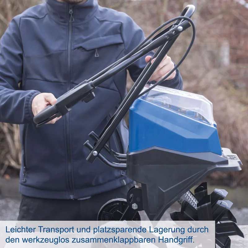 Akku-Bodenhacke BC-MT300-X Scheppach - 20V | inkl. 2x 2Ah Akku + 2,4A Ladegerät von Scheppach – Produktbild 4 von 5