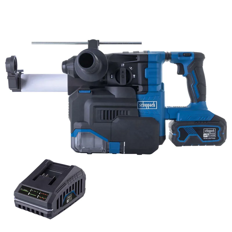 Akku-Bohrhammer BC-DH300DFS-X Scheppach - 20V | 2,8J Schlagkraft | 4440bpm | SDS-Plus | inkl. 4Ah Akku + 2,4A Ladegerät von Scheppach – Produktbild