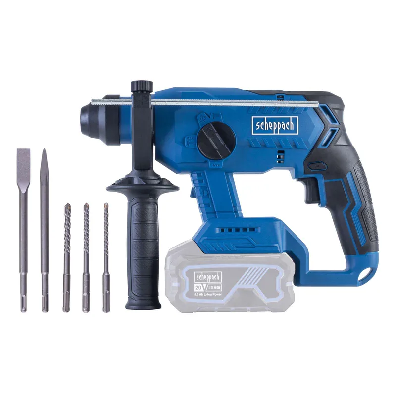 Akku-Bohrhammer BC-RHD230-X Scheppach | Brushless | Schlagzahl 5500bpm | Durchmesser Bohrung 24mm | inkl. 4Ah Akku + 2,4A Ladegerät by Scheppach – product image