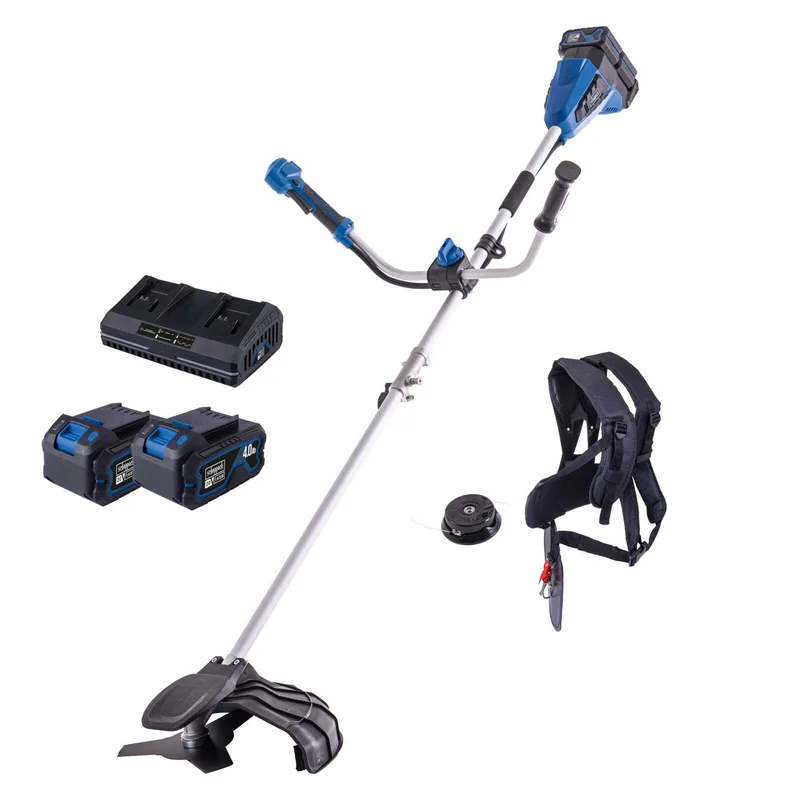 Akku Freischneider Rasentrimmer BC-BCH380/40-X Scheppach - 380mm Schnittbreite Rasentrimmer | 255mm Schnittbreite Motorsense | inkl. Akku & Ladegerät de Scheppach – image du produit
